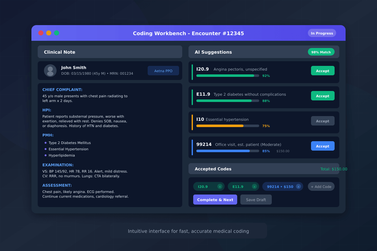 Healthcare professional working at computer workstation